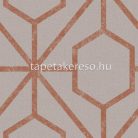 Graham & Brown Pioneer vlies anyagú barna, bronz színű geometriai modern tapéta