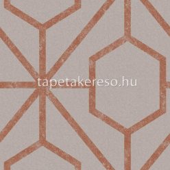   Graham & Brown Pioneer vlies anyagú barna, bronz színű geometriai modern tapéta