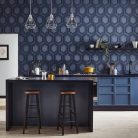 Graham & Brown Pioneer vlies anyagú kék színű geometriai modern tapéta