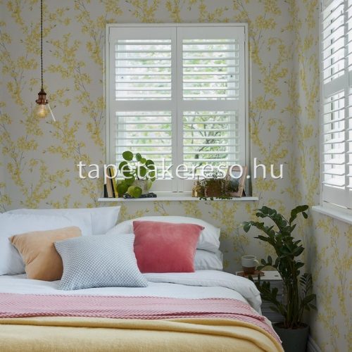 Graham & Brown Laura Ashley vol.1 vlies anyagú beige, szürke, sárga színű virágos romantikus tapéta