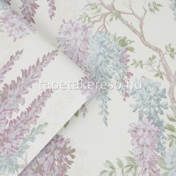   Graham & Brown Laura Ashley vol.1 vlies anyagú törtfehér, zöld, lila, barna, türkiz színű ágas, virágos romantikus tapéta