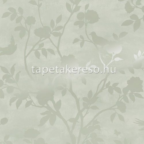 Graham & Brown Laura Ashley vol.1 vlies anyagú beige, gyöngyház színű madaras, virágos romantikus tapéta