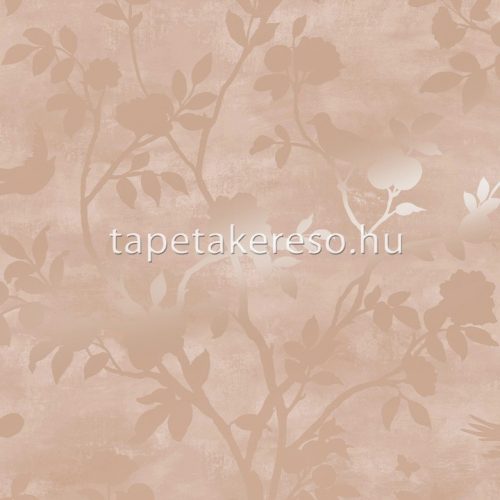 Graham & Brown Laura Ashley vol.1 vlies anyagú barack, gyöngyház színű madaras, virágos romantikus tapéta