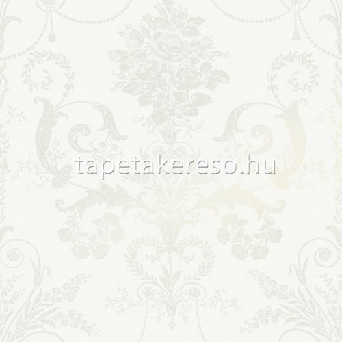 Graham & Brown Laura Ashley vol.1 vlies anyagú fehér, gyöngyház színű indamintás romantikus tapéta