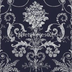   Graham & Brown Laura Ashley vol.1 vlies anyagú kék, fehér színű indamintás romantikus tapéta
