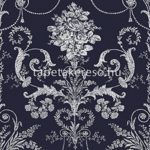 Graham & Brown Laura Ashley vol.1 vlies anyagú kék, fehér színű indamintás romantikus tapéta