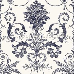   Graham & Brown Laura Ashley vol.1 vlies anyagú kék, fehér színű indamintás romantikus tapéta