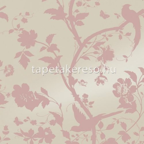 Graham & Brown Laura Ashley vol.1 vlies anyagú beige, rózsaszín, gyöngyház színű madaras, virágos romantikus tapéta