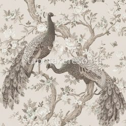  Graham & Brown Laura Ashley vol.1 vlies anyagú barna, zöld, beige színű madaras, virágos romantikus tapéta