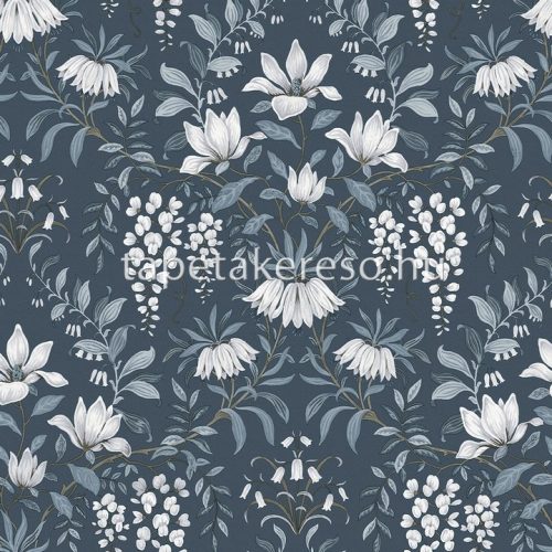 Graham & Brown Laura Ashley vol.1 vlies anyagú kék, szürke, barna színű virágos romantikus tapéta