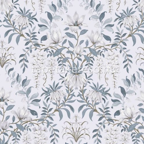 Graham & Brown Laura Ashley vol.1 vlies anyagú fehér, kék, barna, szürke színű virágos romantikus tapéta