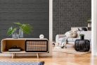 Graham & Brown Opulence vlies, vinyl anyagú fekete, beige színű vonalas, szövethatású modern tapéta