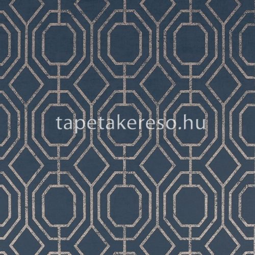 Graham & Brown Secret Garden vlies anyagú kék, rosegold színű geometriai modern, romantikus tapéta