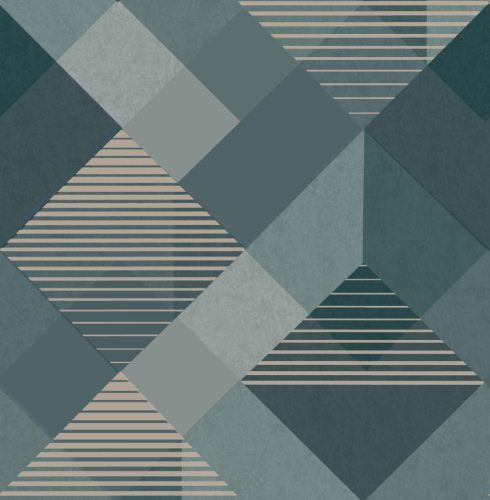 VaVex Vavex 2025 vlies anyagú zöld, beige, gyöngyház színű geometriai modern tapéta