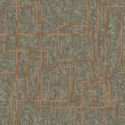   Adawall Octagon vlies, vinyl anyagú homok, bronz színű geometriai modern tapéta