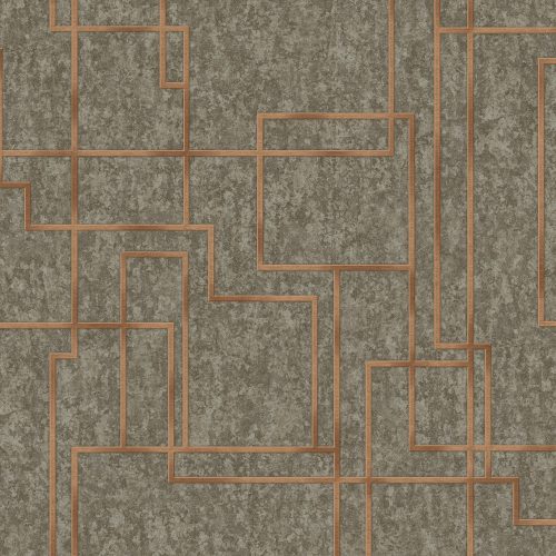 Adawall Octagon vlies, vinyl anyagú homok, bronz színű geometriai modern tapéta