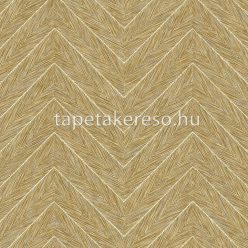   Adawall Octagon vlies, vinyl anyagú arany, barna színű chevron, zig-zag modern tapéta
