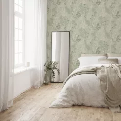   VaVex Vavex 2025 vlies anyagú fehér, zöld, arany színű koptatott, növényes modern tapéta