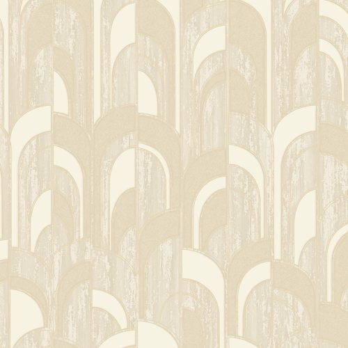 Adawall Octagon vlies, vinyl anyagú beige, gyöngyház, barna színű geometriai modern tapéta