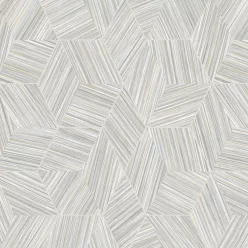   Adawall Octagon vlies, vinyl anyagú szürke, beige, fehér, gyöngyház színű vonalas, geometriai modern tapéta