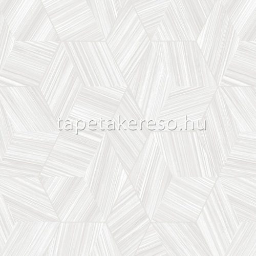Adawall Octagon vlies, vinyl anyagú fehér, szürke, gyöngyház színű vonalas, geometriai modern tapéta