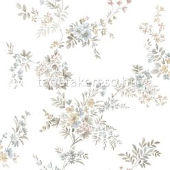   Parato Fiori Country 8 vlies anyagú fehér, szürke, sárga, kék színű virágos romantikus tapéta