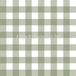   Parato Fiori Country 8 vlies anyagú zöld, fehér színű kockás romantikus tapéta