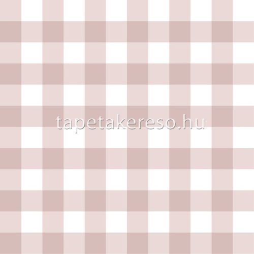 Parato Fiori Country 8 vlies anyagú rózsaszín, fehér színű kockás romantikus tapéta