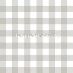   Parato Fiori Country 8 vlies anyagú fehér, szürke színű kockás romantikus tapéta