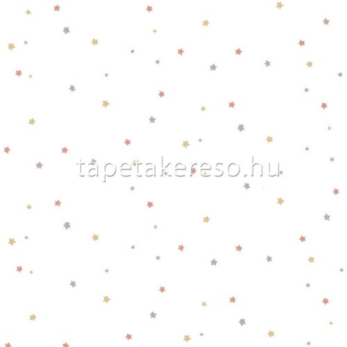 Parato Mondo Baby vlies anyagú fehér, rózsaszín, arany, barna színű csillagos gyerek tapéta