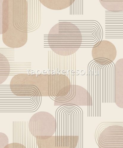 Holden Imaginarium 2 papír anyagú beige, barna, arany, mályva színű geometriai modern tapéta