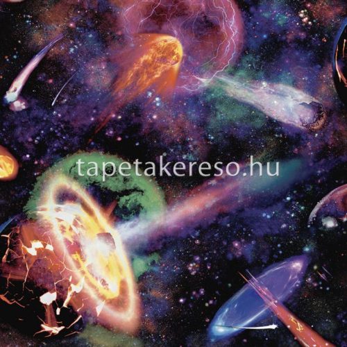 Holden Dream Catcher papír anyagú fekete, lila, piros, zöld, kék, sárga színű galaxis gyerek tapéta