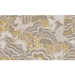   Arte Curiosa vlies, vinyl anyagú mustársárga, beige, homok, törtfehér színű absztrakt, szövethatású modern tapéta