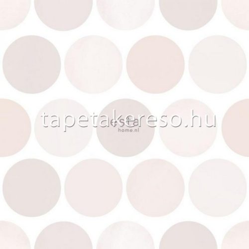 Esta FAB vlies anyagú fehér, beige, szürke, rózsaszín színű pöttyös modern tapéta