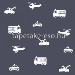   Esta Bandits vlies anyagú fekete, fehér színű autós gyerek tapéta