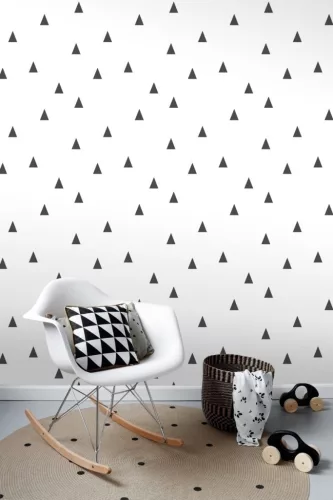 Esta Black & White vlies anyagú fehér, fekete színű geometriai modern tapéta