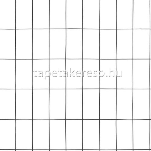 Esta Black & White vlies anyagú fehér, fekete színű geometriai modern tapéta