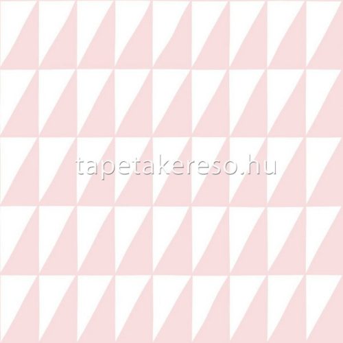 Esta Let's play vlies anyagú fehér, rózsaszín színű geometriai gyerek tapéta