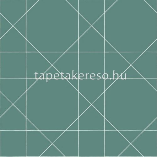 Esta Scandi Cool vlies anyagú fehér, türkiz színű geometriai modern tapéta