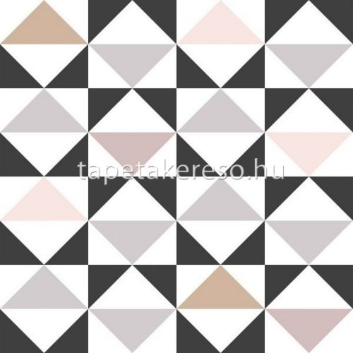 Esta Scandi Cool vlies anyagú fehér, szürke, mályva, fekete színű geometriai modern tapéta