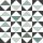 Esta Scandi Cool vlies anyagú fekete, fehér, türkiz színű geometriai modern tapéta
