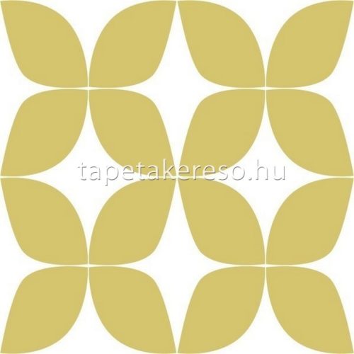 Esta Scandi Cool vlies anyagú fehér, mustársárga színű geometriai modern tapéta