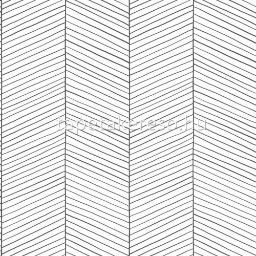 Esta Black & White vlies anyagú fekete, fehér színű vonalas modern tapéta