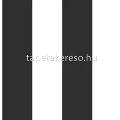   Esta Black & White vlies anyagú fekete, fehér színű csíkos modern tapéta
