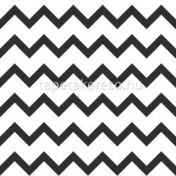   Esta Black & White vlies anyagú fekete, fehér színű zig-zag, chevron modern tapéta