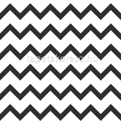 Esta Black & White vlies anyagú fekete, fehér színű zig-zag, chevron modern tapéta