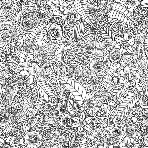 Esta Black & White vlies anyagú fekete, fehér színű virágos modern tapéta