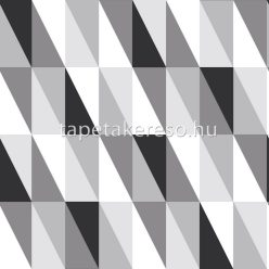   Esta Black & White vlies anyagú fekete, fehér, szürke színű geometriai modern tapéta