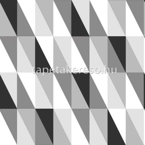 Esta Black & White vlies anyagú fekete, fehér, szürke színű geometriai modern tapéta