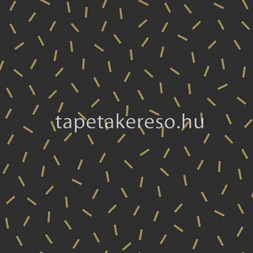 Esta Black & White vlies anyagú fekete, arany színű geometriai modern tapéta